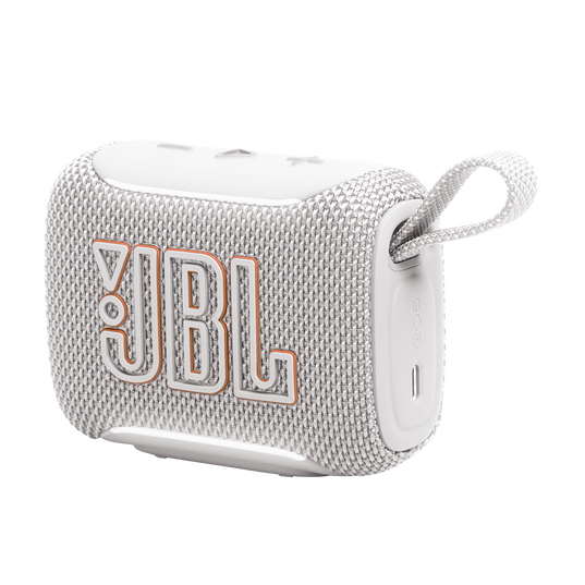 JBL Go 5 - White - Ultra-portable waterproof and drop-proof speaker with JBL legendary sound and ambient edge lighting - Detailshot 1